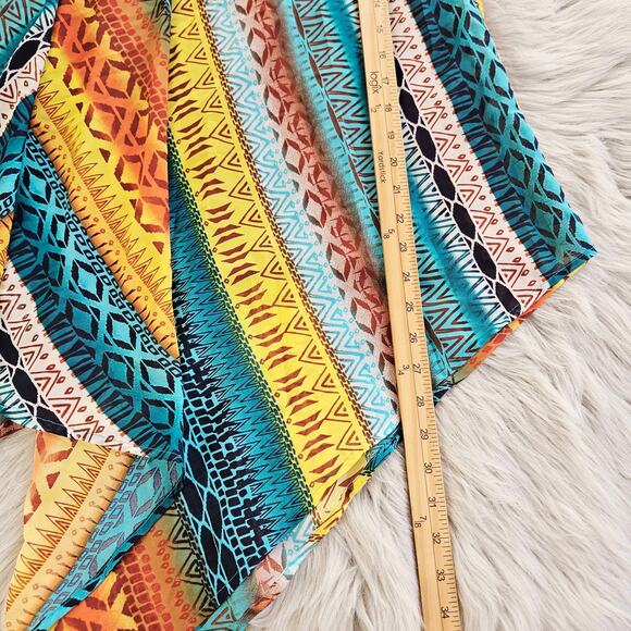 NWT New Directions Size XL Amber Ferry Boho Tribal Handkerchief Skirt Gypsy Boho - Picture 11 of 12